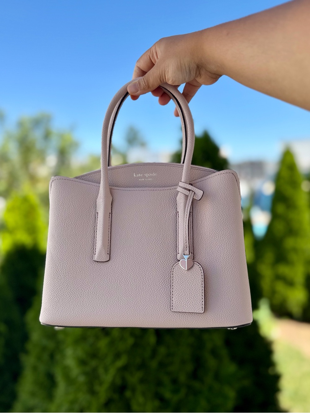 Kate Spade New York Margaux mini Satchel in Pale Pink (Tutu Pink/Blush)
